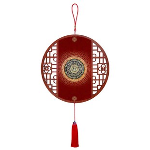 新品六字真言入户门吉祥挂件玄关客E厅中国结挂饰佛堂书房茶室装