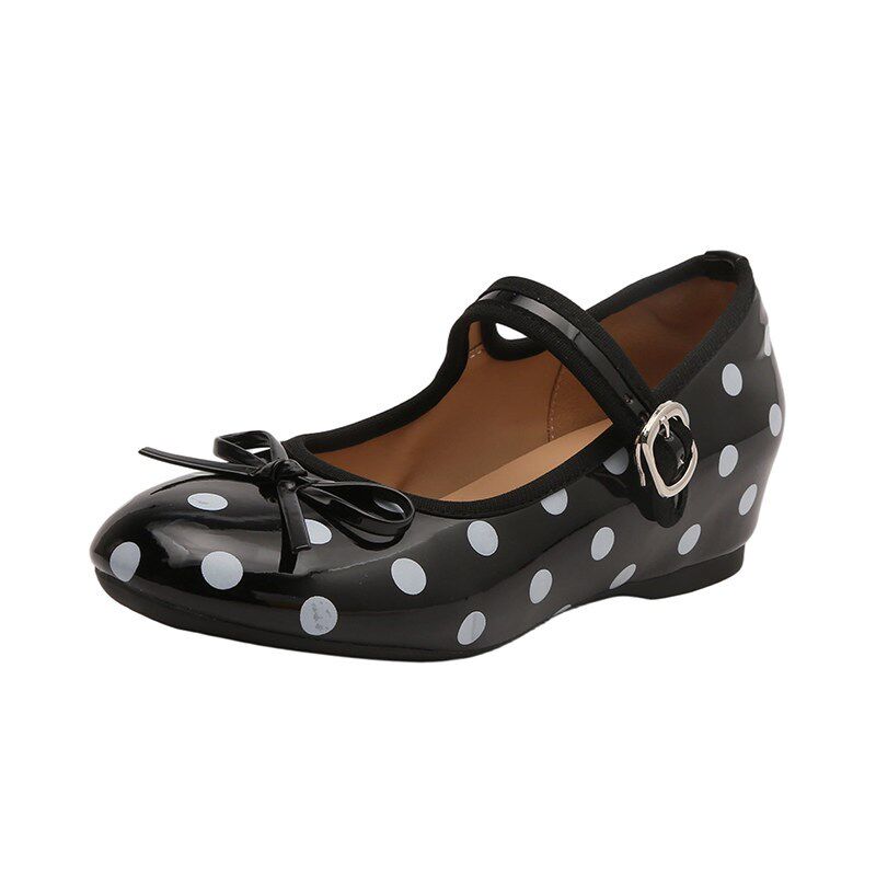 新品内增高甜美少女风波点玛丽x珍鞋女2026春季新款蝴蝶结温柔浅