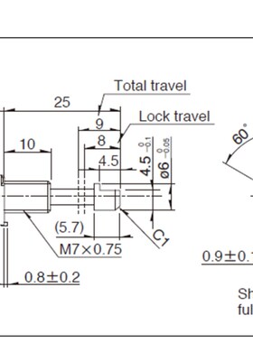 极速日本ALPS阿尔卑斯RK097121TD57推拉紧锁电位器B1V0K双联轴长2