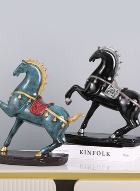 极速马到成功创意桌面摆件客厅玄关酒H柜背景墙摆放饰品送礼艺术