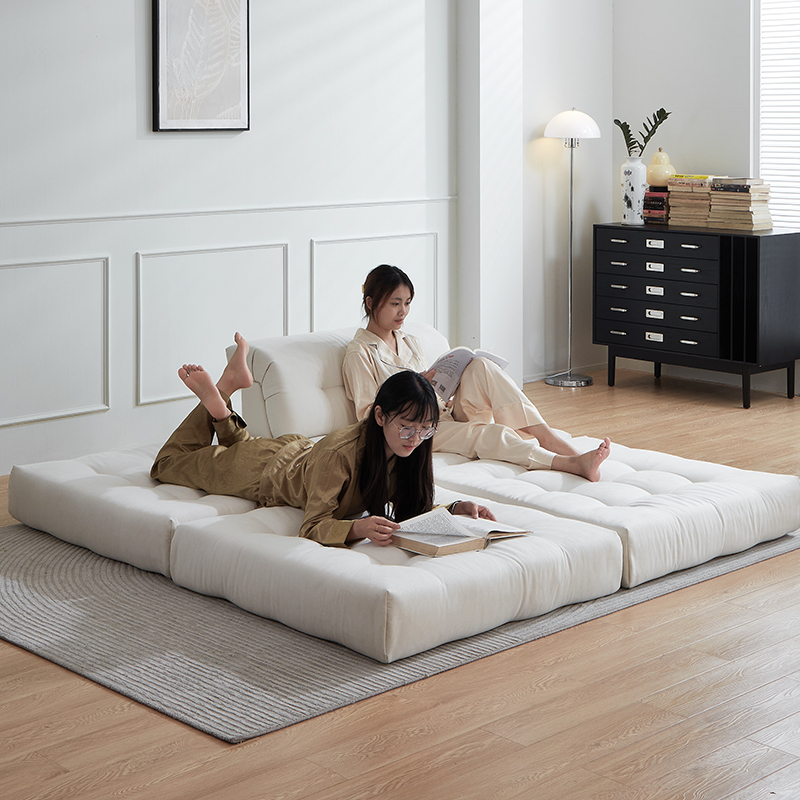 极速穆瑞家俱豆腐块沙发客厅x单人休闲椅小户型模块组合可躺可睡