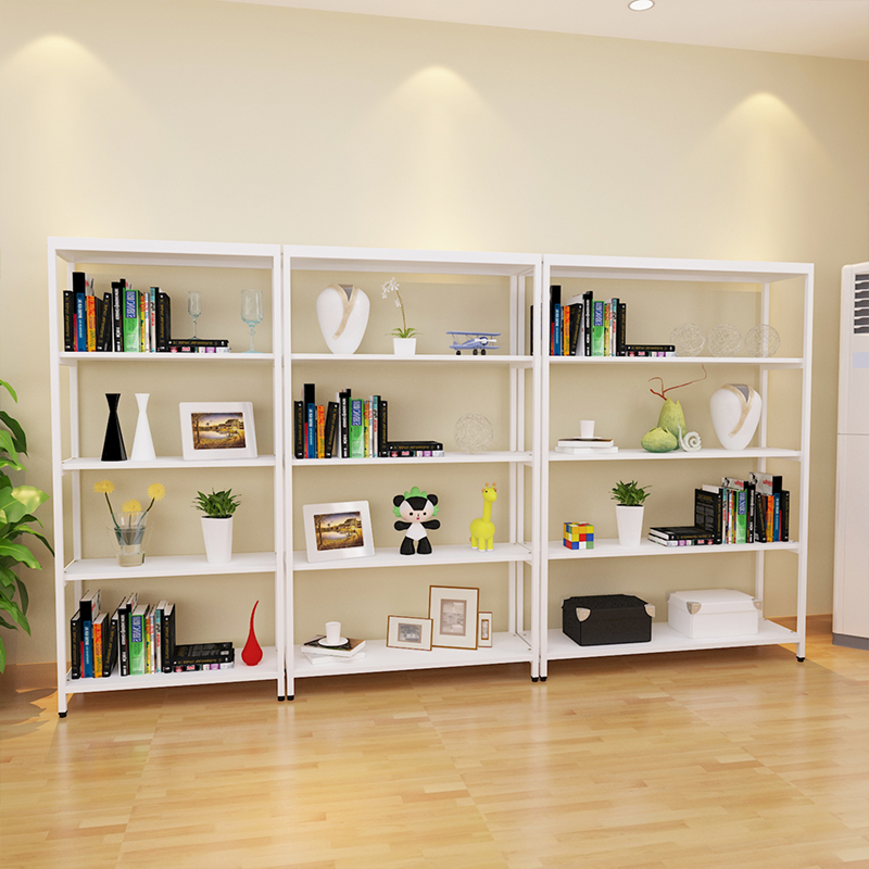 极速铁艺货架简易置物架书架展示储物H陈列架组合柜客厅花架子书