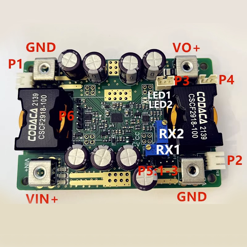 极速800W大功率升压电源模组输入DC1z0-48V/40A输出DC12-56V 电流