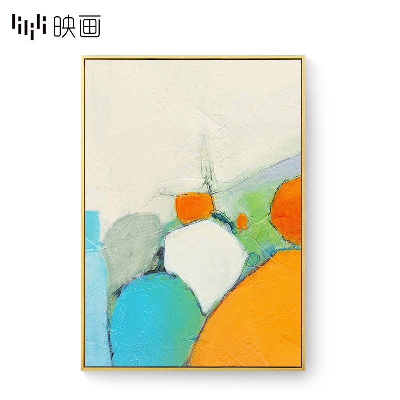 极速北欧挂画抽h象酒店民宿装饰油画餐厅墙面装饰画房间壁画 卧室图片