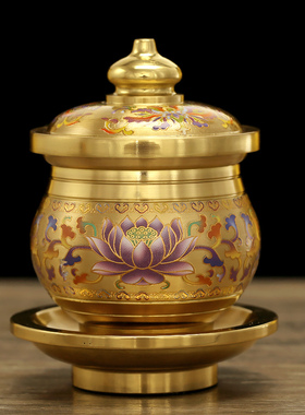 新品莲花供水杯敬神供佛杯佛前水供杯财神大悲水佛杯W财神招财神