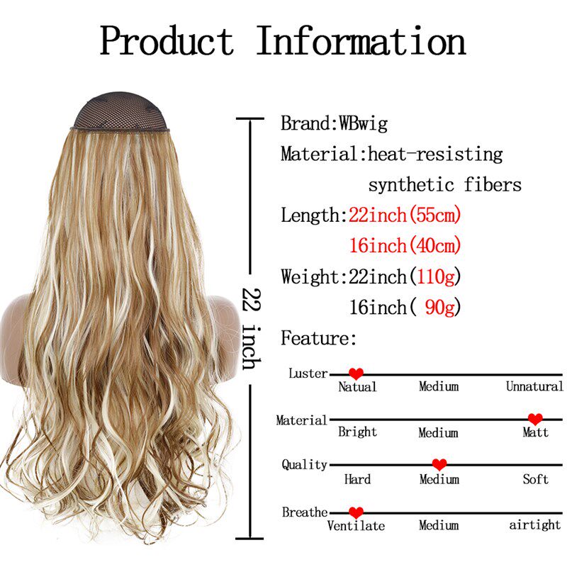 极速16 22 Inch Synthetic Straight HaGir Extensions No Clip i