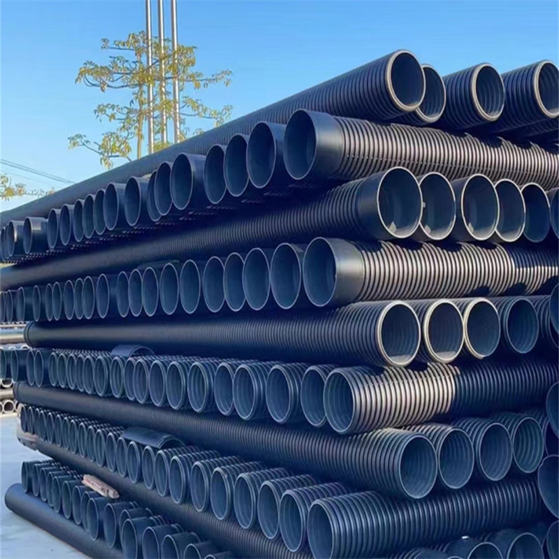 极速hdpe双壁波纹管 qDN300双壁波纹管 高密度聚乙烯排污管大口径
