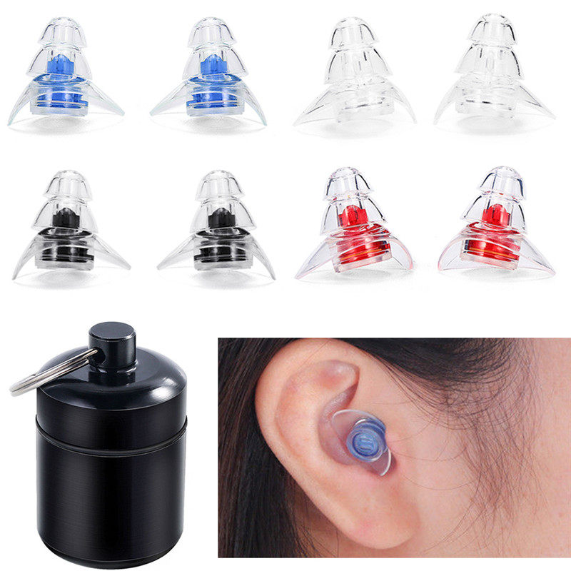 极速1 Pair/Set Soft Silicone Ear PlFugs Anti Noise Snore Ear