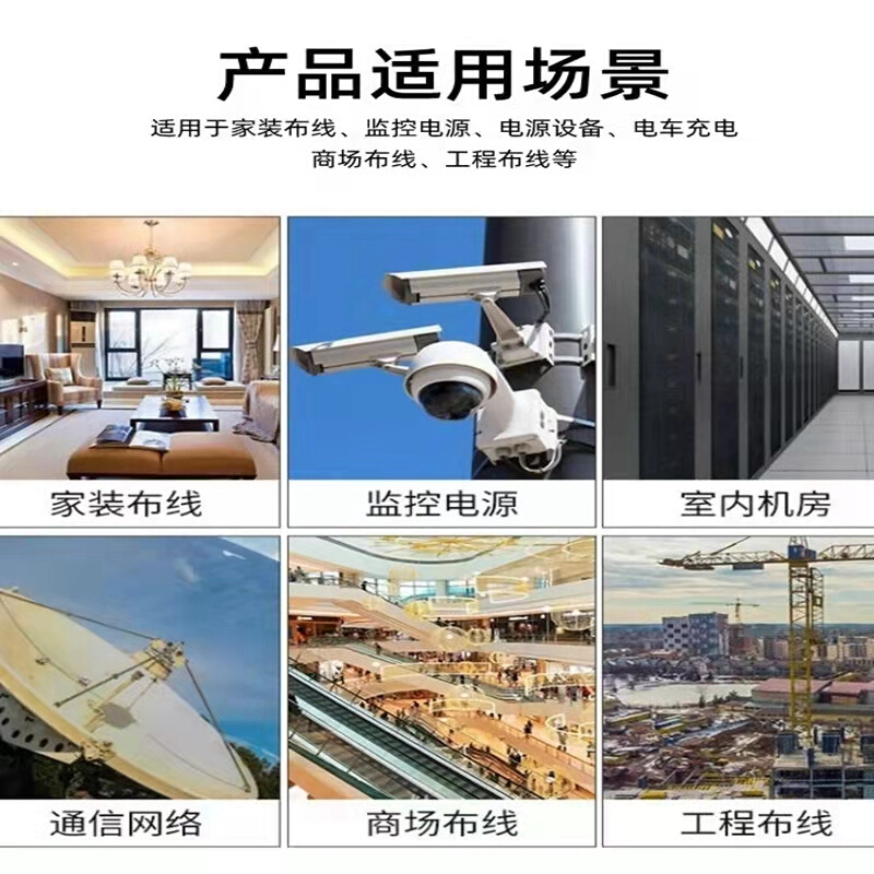 极速电线国标纯铜电缆线保检测家用户外工程2芯3芯N2.5/4/6平方电