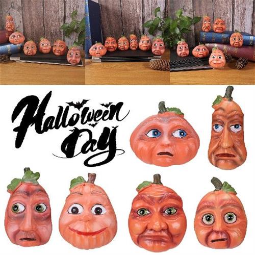 速发Funny Expression Pumpkin Halloween Expressive Gift Resin