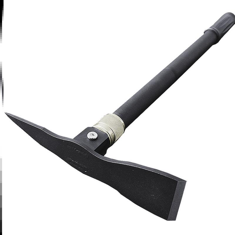 极速小锄头可折叠工兵铲多功能户外车载野菜挖药洋V镐锰钢铁镐铁