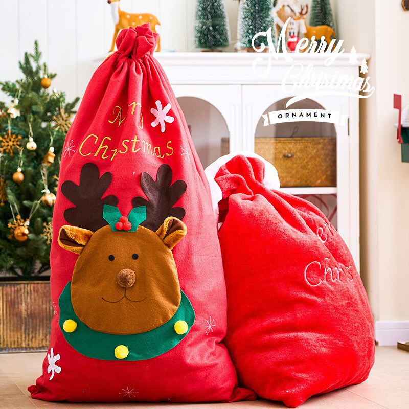 极速圣诞c老人的大号礼物袋子平安夜苹果礼盒礼品袋包装盒儿童糖