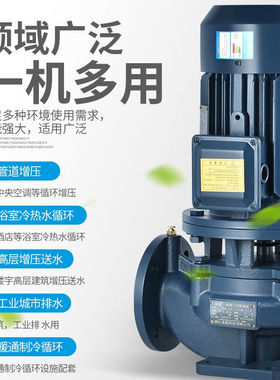 极速人民国标IRG304不锈钢管道泵3D80V立式离心泵锅炉热水循环帮