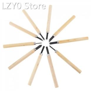 极速10pcs/lot Wolod Carving Chisel Set With Wooden Handle Fo