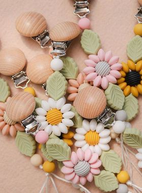 极速Baby Hafndmade Pacifier Chain Clip Dummy Nipples Holder