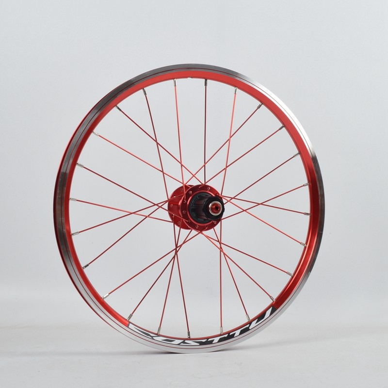 新品14寸 16寸 305 20寸 451 碟刹轮组红色V刹轮S组 五培林120响