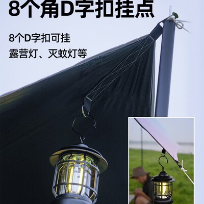 速发天幕帐篷户外防晒银胶涂层露营篷布遮阳棚野营大型天幕布野餐