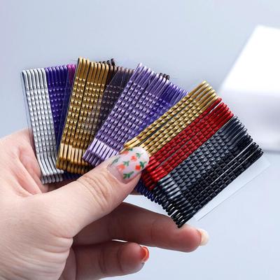 极速101224Pcs Multicolor Hair Clips Bob Pins Wavy Fashi.on H