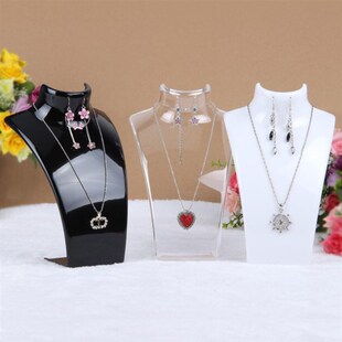 极速Plasctic Mannequin Necklace Display Bust Stand Holder Je