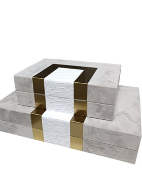 极速新品推荐新中式样板间灰色布艺装饰盒创意展S示厅家俱城装饰