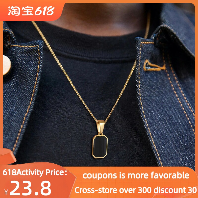 极速Gold Meng Necklaces Black Pendant Chain Collar Gift Jewe