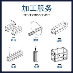 极速工业4040铝型材铝合金型材铝工作台欧I标40x40导轨流水线壁厚