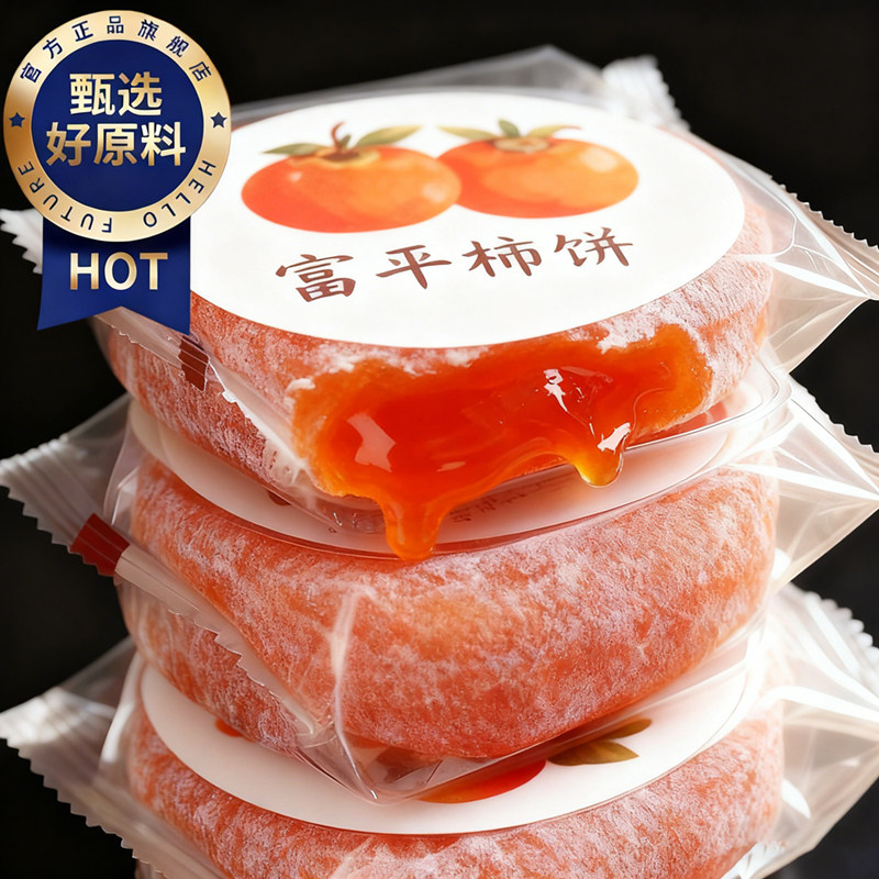 【天猫严选】陕西特级富平柿饼官方旗舰店独立包装霜降流心柿子饼