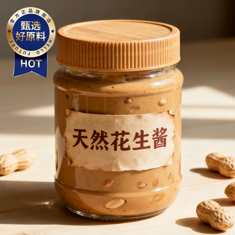 央妈推荐！花生酱颗粒芝麻无蔗糖精海盐脂肪卡拌面酱面包酱料麻酱