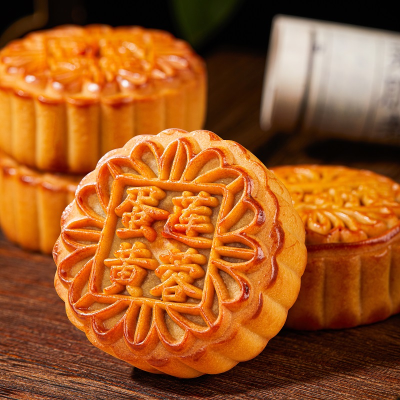 广式双蛋黄莲蓉月饼中秋节咸蛋黄老式手工送礼批发团购散装糕点