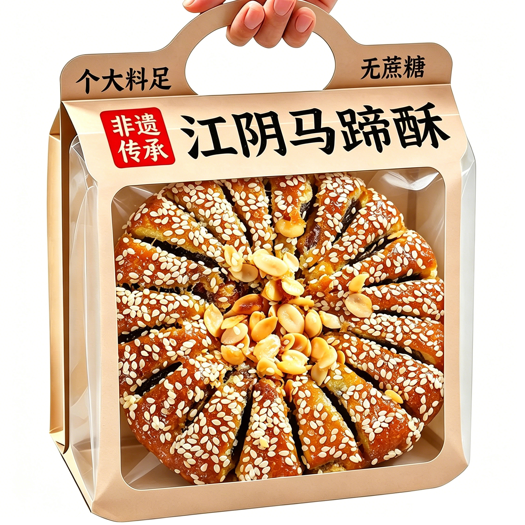 天猫严选！马蹄酥正宗江阴特产无锡老式无蔗糖马蹄酥传统早餐糕点
