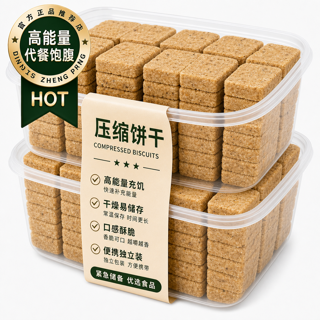 压缩饼干品旗舰店食用饱腹抗饿军人专用独立包装无糖低脂