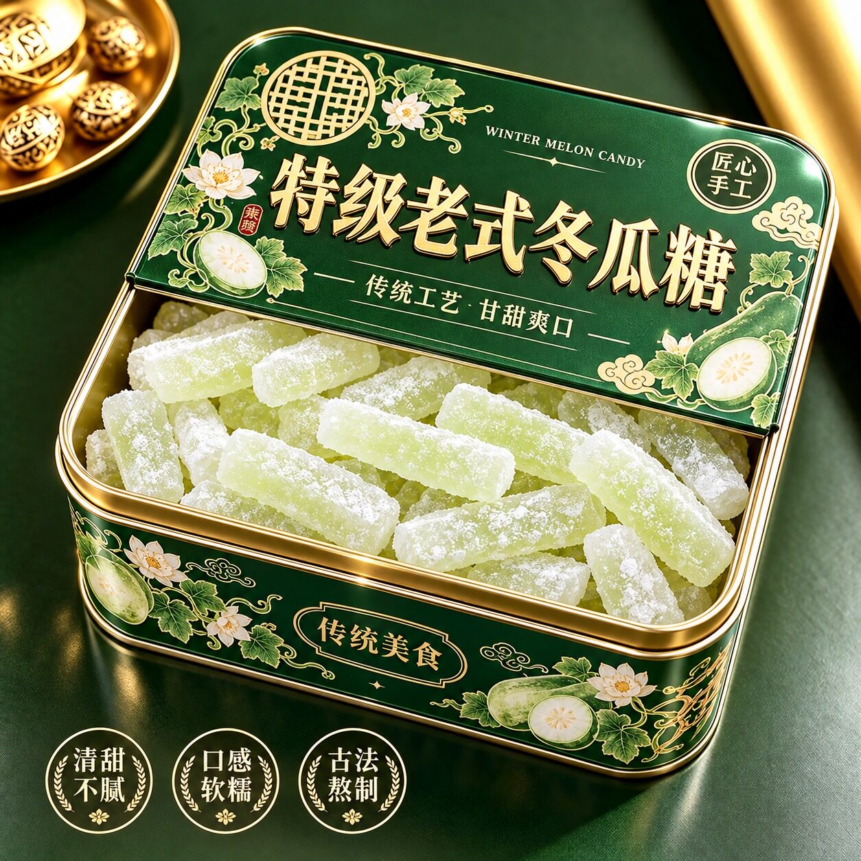 【高品质】正宗老式冬瓜糖官方旗舰店台湾蜜饯水果干怀旧零食年货