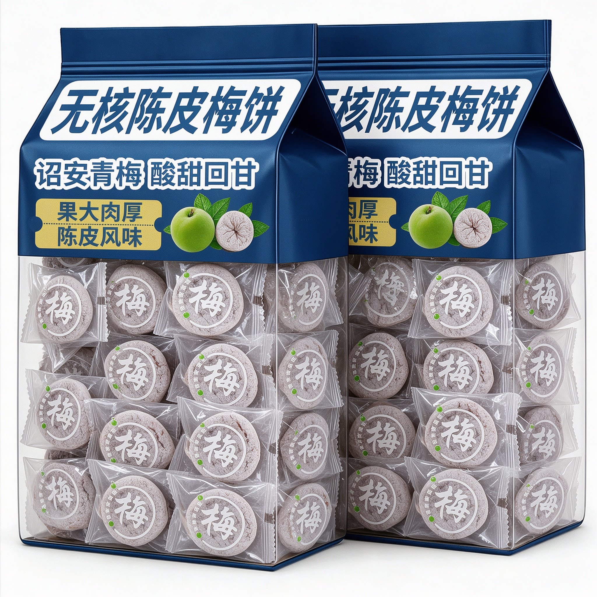 紫苏梅饼官方旗舰店蜂蜜梅饼蜜饯陈皮梅饼梅片青梅子紫苏邵安果脯