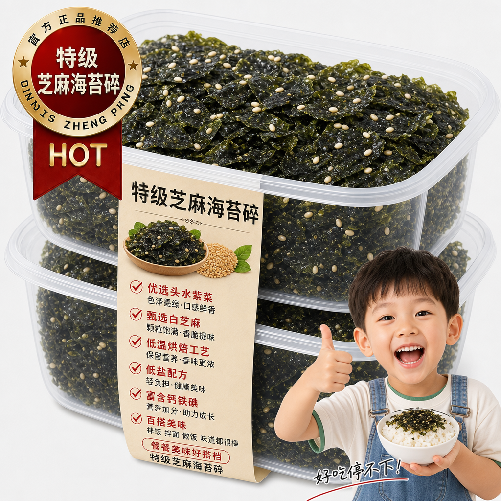 海苔碎拌饭婴儿童辅食官方旗舰店正品无添加独立包装非油炸海苔碎