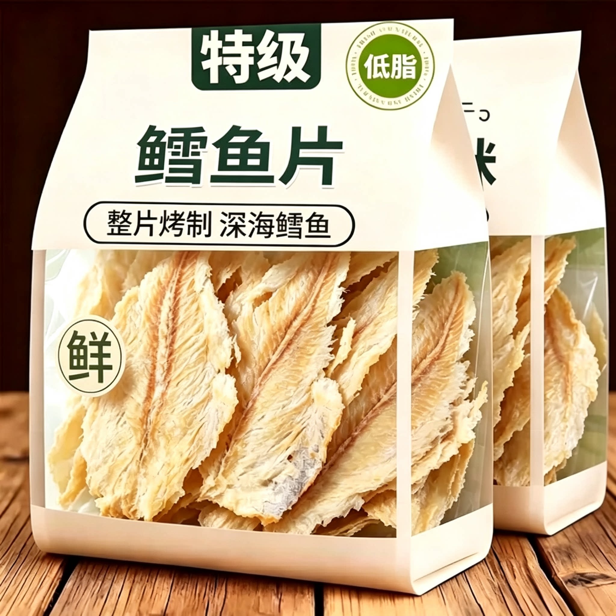 大连特产鳕鱼片官方旗舰店烤鱼片第一名孕妇无糖无淀粉无添加炭烤图片