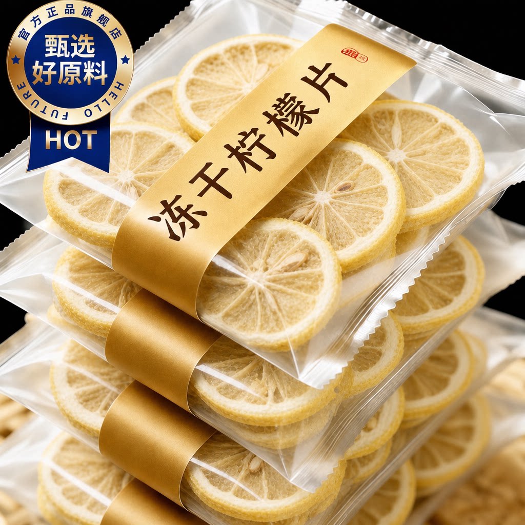 冻干柠檬片单独包装干片正品旗舰店纯天然无糖香水柠檬片泡水喝图片