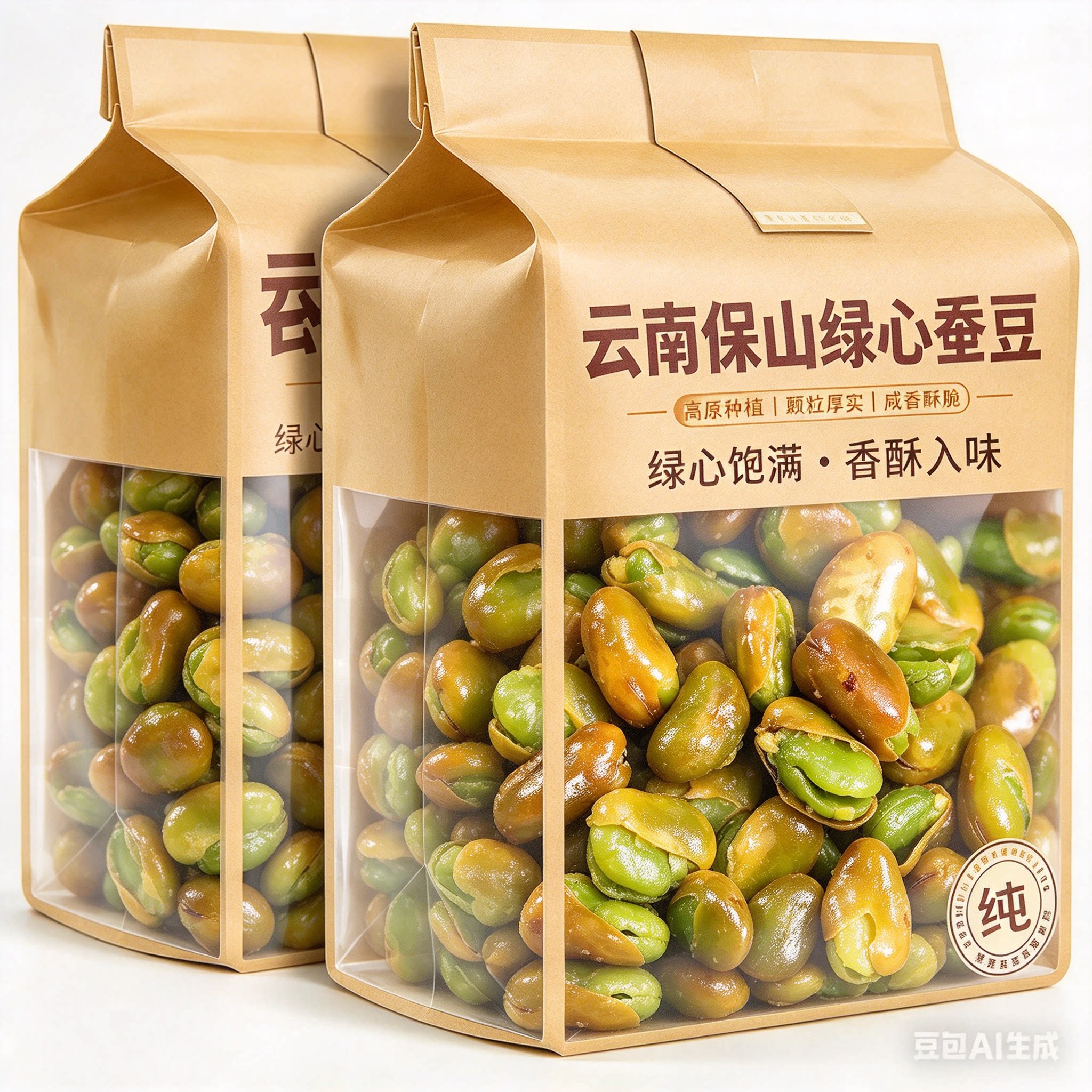 云南保山翡翠绿心蚕豆官方旗舰店香酥炒制原味炒货休闲零食下酒菜