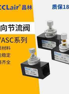 RE-01/02/03/04 ASC100气动200流量300单向节流阀ASC-06/08/10/15