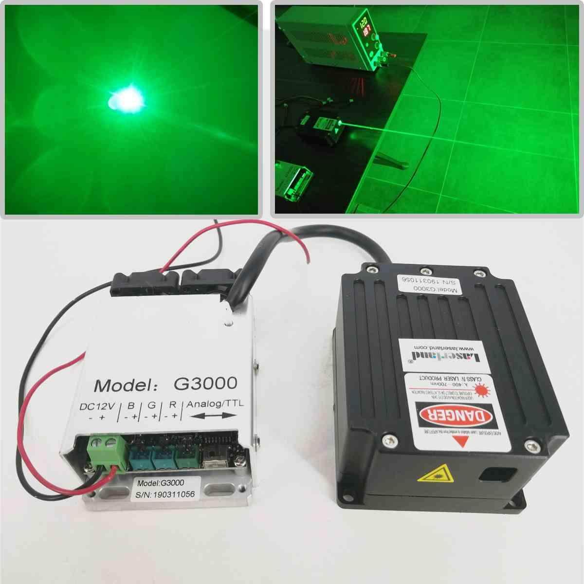 520nm 3w4w大功率绿光半导体激光器地标灯舞台灯远射镭射光柱光效