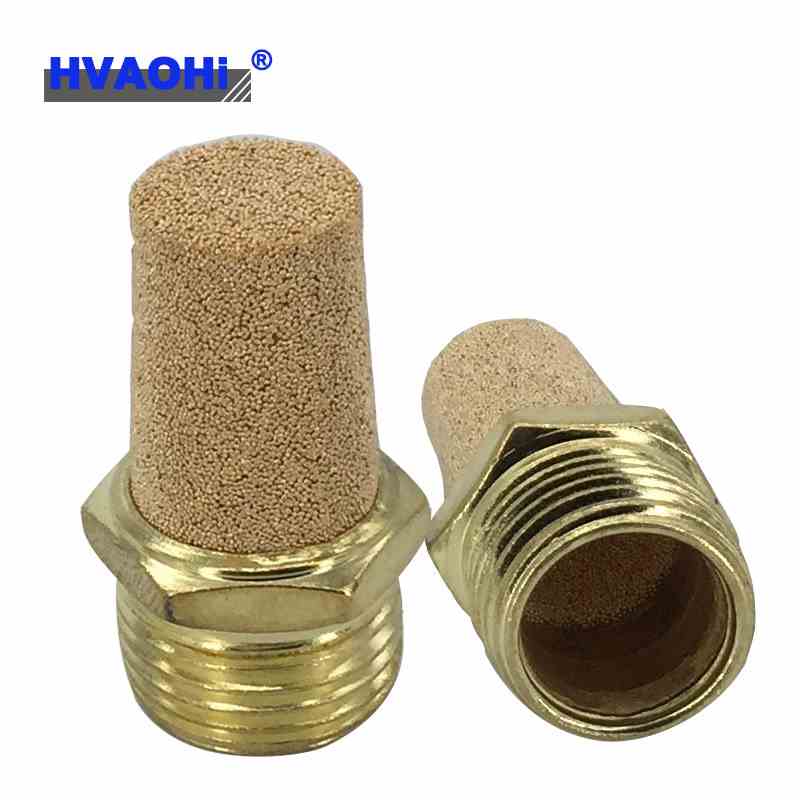 全铜消声器1分2分4分6分1寸1.2寸1.5寸2寸尖头铁消音器半镀铜BSL