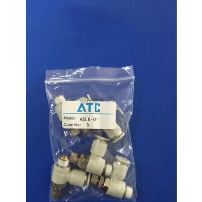 亚德客ASL6 8 10 12-01-02-03-04-06-M5-M6 节流阀调速阀