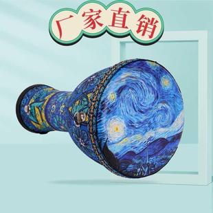 厂家直销儿童幼儿园初学者PVC覆膜星空非洲鼓手鼓手拍鼓大8寸10寸