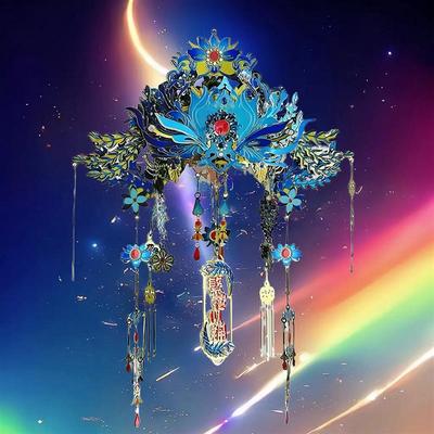 绝美凤冠立体金属拼装模型手工DIY成人解压玩具艺术礼物摆件积木
