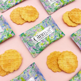 GINMAR金玛黄油味脆华夫饼干结婚喜糖喜饼散装饼干健康休闲小零食
