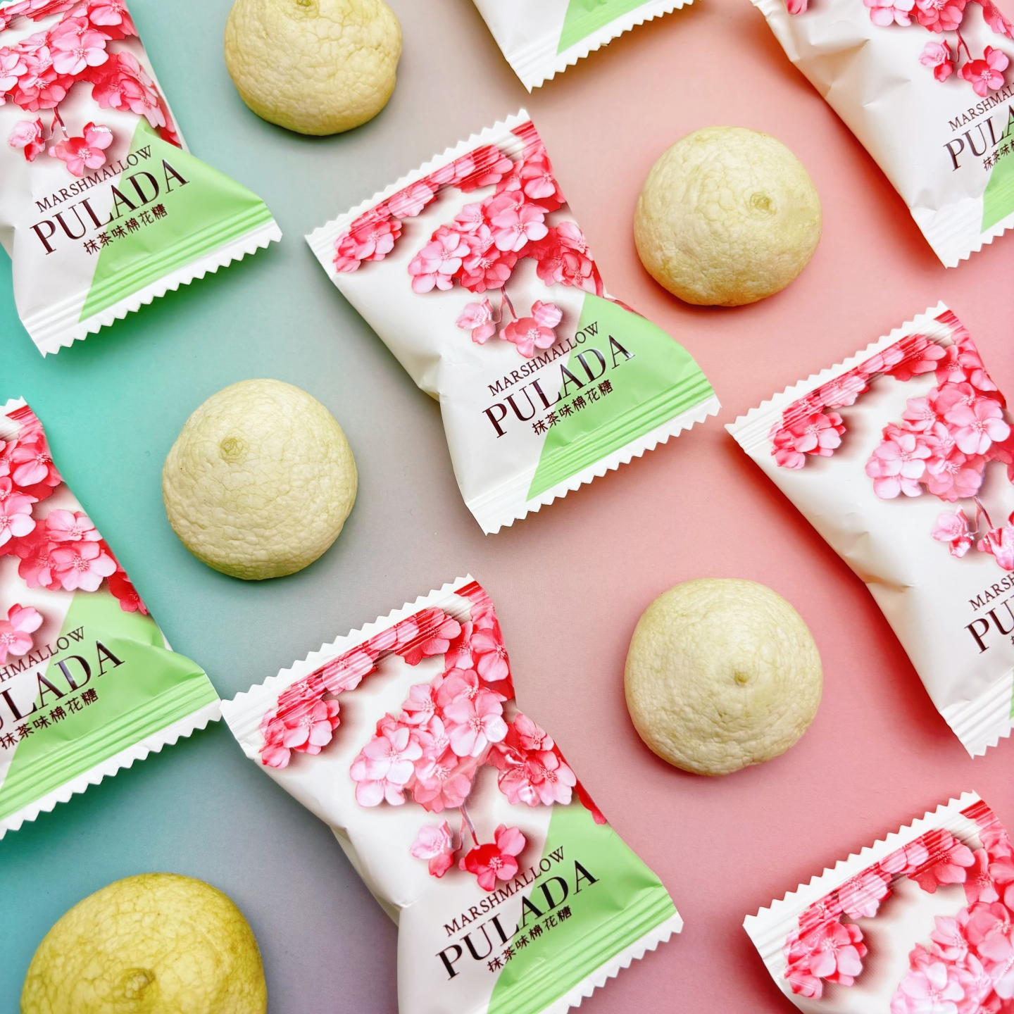 PULADA抹茶味巧克力夹心棉花糖