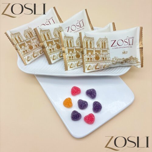英国ZOSLI混合口味果汁软糖果结婚喜糖小零食高颜值独立包装