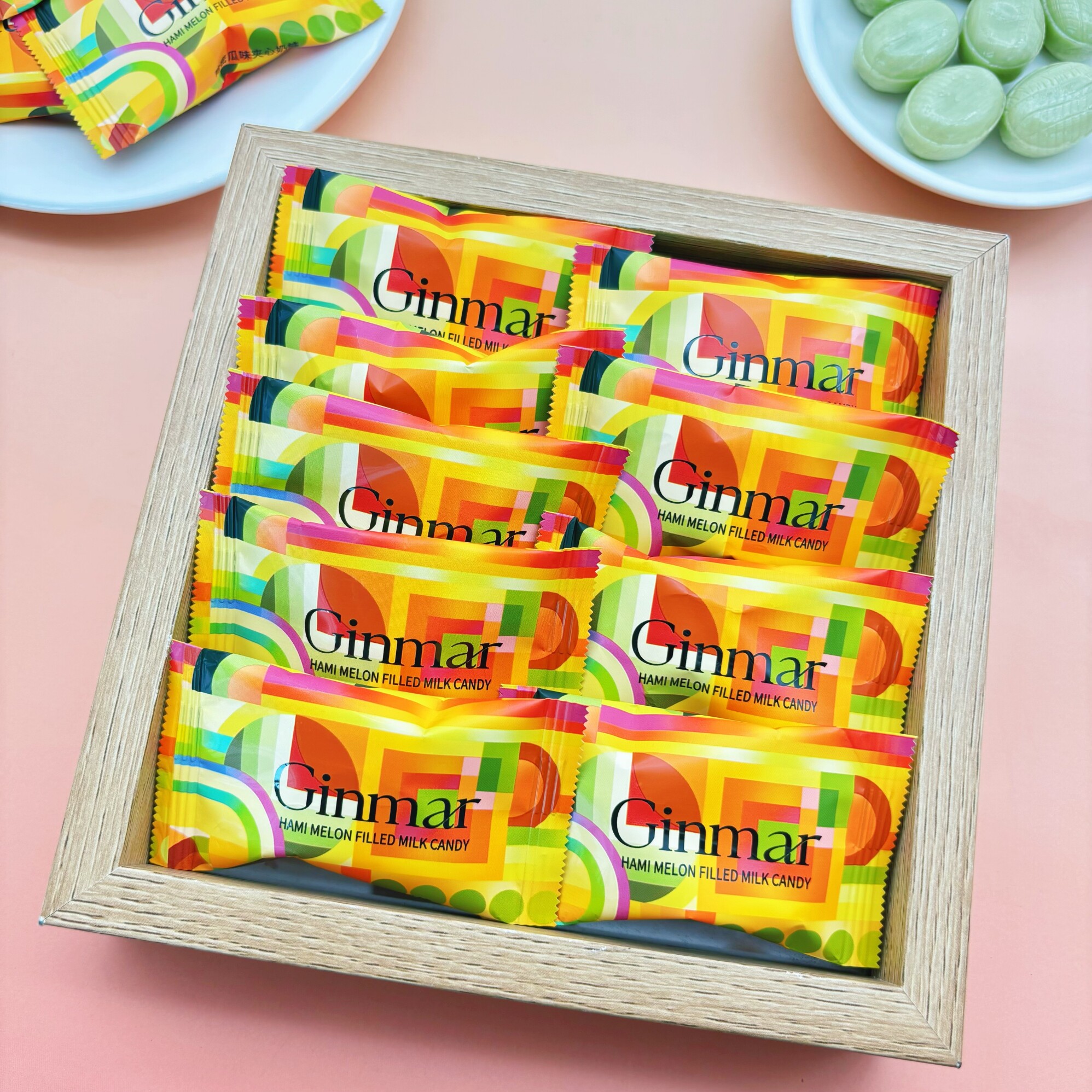 GINMAR金玛哈蜜瓜味夹心硬糖结婚喜糖高颜值糖果伴手礼休闲小零食