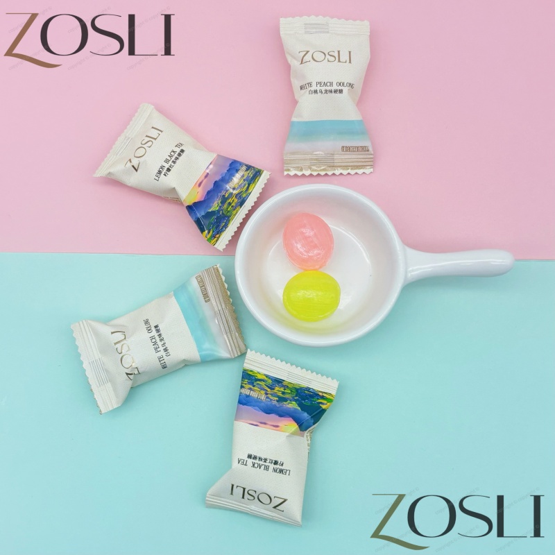 英国ZOSLI佐斯里白桃乌龙味柠檬红茶味硬糖喜糖办公招待糖果零食