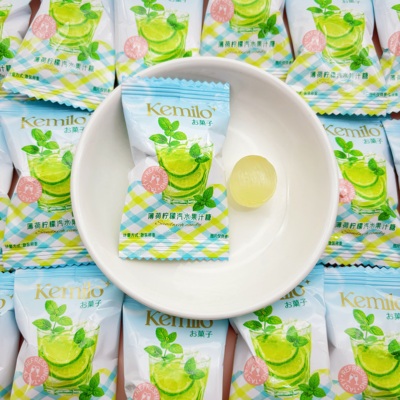 KEMILO薄荷柠檬味汽水果汁糖硬糖结婚喜糖喜事摆盘糖果休闲小零食