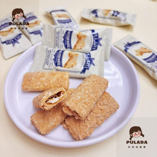 PULADA朴拉达日式酥脆华夫卷结婚喜糖散装喜饼零食办公室招待糖果